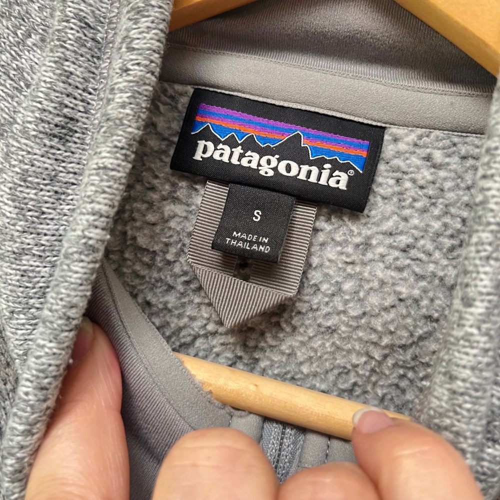 Patagonia Better Sweater 1/4 Zip Pullover Grey Heather Fleece Womens Small - Picture 3 of 5